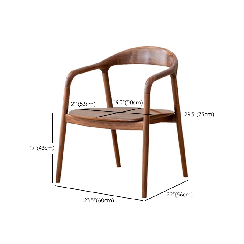 Contemporary Wood Dining Open Back Arm Chair(Set of 1/2/4/6/8) Clearhalo 'Dining Chairs' 'Dining Tables & Seating' 'dining_chair' 'furn' 'furn_dining_chair' 'Furniture' 'Kitchen & Dining Furniture' 7883423