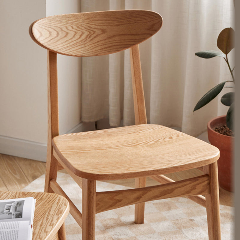 Holz moderne offene armlose Esstühle (2/4/6/8)