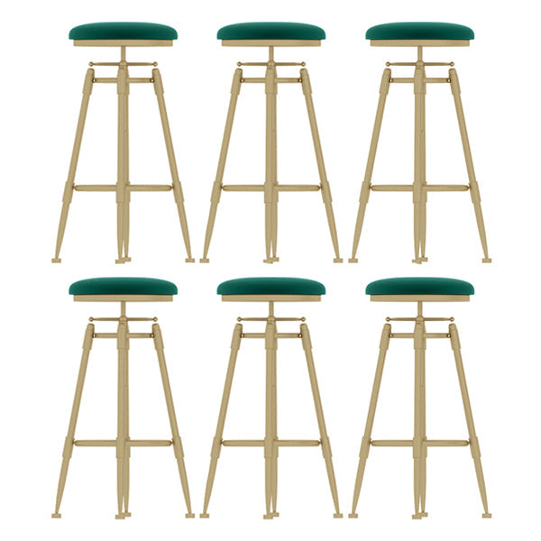 Eigentijdse verstelbare hoogte zwenk ronde barkruk met voetsteun