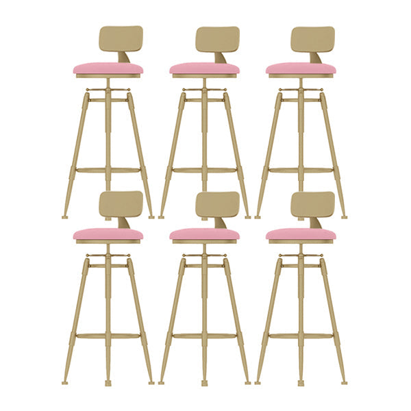 Eigentijdse verstelbare hoogte zwenk ronde barkruk met voetsteun