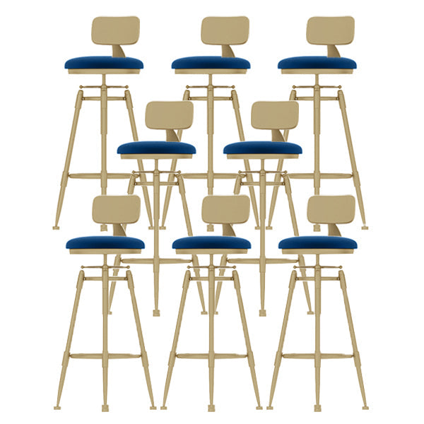 Eigentijdse verstelbare hoogte zwenk ronde barkruk met voetsteun