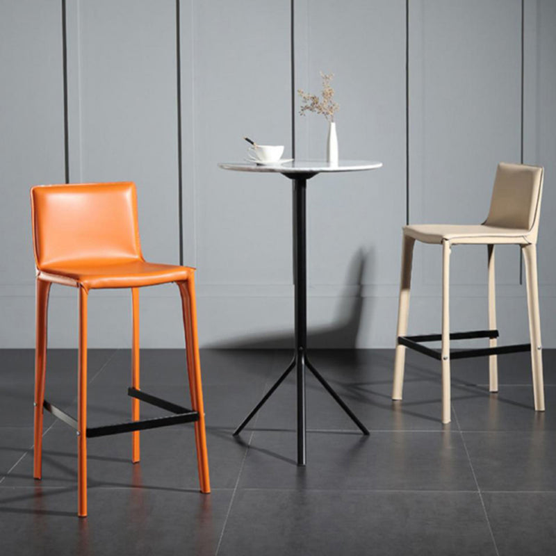 Contemporary Metal Legs Faux Leather Upholstered Living Room Bar Stool Clearhalo 'Bar Furniture' 'Bar Stools' 'bar_stools' 'furn' 'furn_bar_stools' 'Furniture' 'Kitchen & Dining Furniture' 7883919