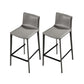 Contemporary Metal Legs Faux Leather Upholstered Living Room Bar Stool Grey 2 Piece Set Clearhalo 'Bar Furniture' 'Bar Stools' 'bar_stools' 'furn' 'furn_bar_stools' 'Furniture' 'Kitchen & Dining Furniture' 7883920