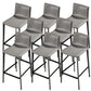 Contemporary Metal Legs Faux Leather Upholstered Living Room Bar Stool Grey 8 Piece Set Clearhalo 'Bar Furniture' 'Bar Stools' 'bar_stools' 'furn' 'furn_bar_stools' 'Furniture' 'Kitchen & Dining Furniture' 7883925