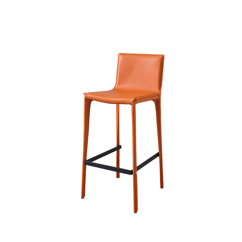 Contemporary Metal Legs Faux Leather Upholstered Living Room Bar Stool Clearhalo 'Bar Furniture' 'Bar Stools' 'bar_stools' 'furn' 'furn_bar_stools' 'Furniture' 'Kitchen & Dining Furniture' 7883928