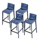 Contemporary Metal Legs Faux Leather Upholstered Living Room Bar Stool Blue 4 Piece Set Clearhalo 'Bar Furniture' 'Bar Stools' 'bar_stools' 'furn' 'furn_bar_stools' 'Furniture' 'Kitchen & Dining Furniture' 7883929