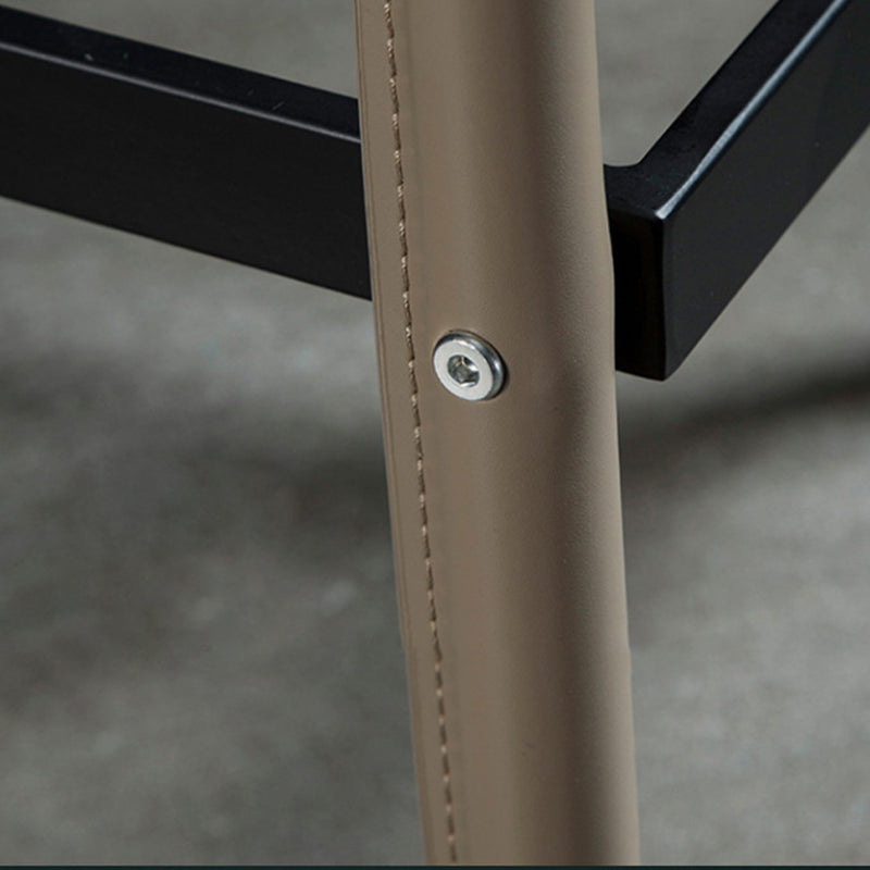 Contemporary Metal Legs Faux Leather Upholstered Living Room Bar Stool Clearhalo 'Bar Furniture' 'Bar Stools' 'bar_stools' 'furn' 'furn_bar_stools' 'Furniture' 'Kitchen & Dining Furniture' 7883933