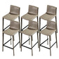 Contemporary Metal Legs Faux Leather Upholstered Living Room Bar Stool Khaki 6 Piece Set Clearhalo 'Bar Furniture' 'Bar Stools' 'bar_stools' 'furn' 'furn_bar_stools' 'Furniture' 'Kitchen & Dining Furniture' 7883939