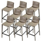 Contemporary Metal Legs Faux Leather Upholstered Living Room Bar Stool Khaki 8 Piece Set Clearhalo 'Bar Furniture' 'Bar Stools' 'bar_stools' 'furn' 'furn_bar_stools' 'Furniture' 'Kitchen & Dining Furniture' 7883940