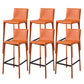 Contemporary Metal Legs Faux Leather Upholstered Living Room Bar Stool Orange 6 Piece Set Clearhalo 'Bar Furniture' 'Bar Stools' 'bar_stools' 'furn' 'furn_bar_stools' 'Furniture' 'Kitchen & Dining Furniture' 7883943