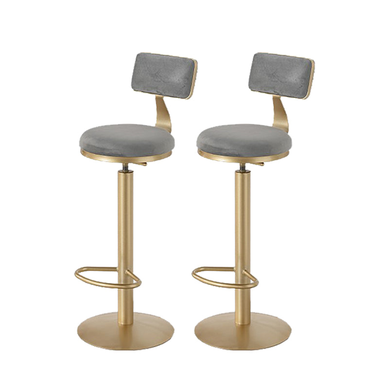 Glam Armless Counter Height Stools with Footrest for Restaurant
