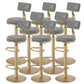 Glam Armless Counter Height Stools with Footrest for Restaurant