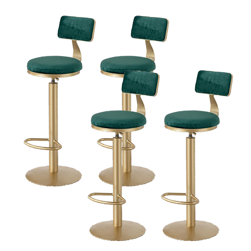 Glam Armless Counter Height Stools with Footrest for Restaurant