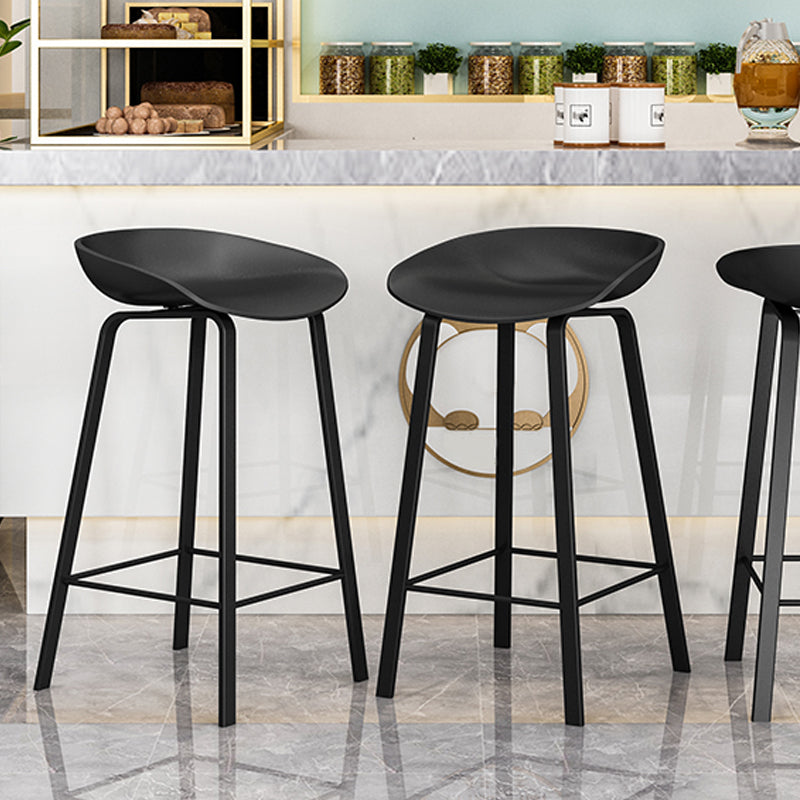 Indoor Contemporary Plastic Bucket Seat Bar Stool with Footrest Clearhalo 'Bar Furniture' 'Bar Stools' 'bar_stools' 'furn' 'furn_bar_stools' 'Furniture' 'Kitchen & Dining Furniture' 7883980