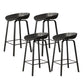 Indoor Contemporary Plastic Bucket Seat Bar Stool with Footrest Black 4 Piece Set Clearhalo 'Bar Furniture' 'Bar Stools' 'bar_stools' 'furn' 'furn_bar_stools' 'Furniture' 'Kitchen & Dining Furniture' 7883984