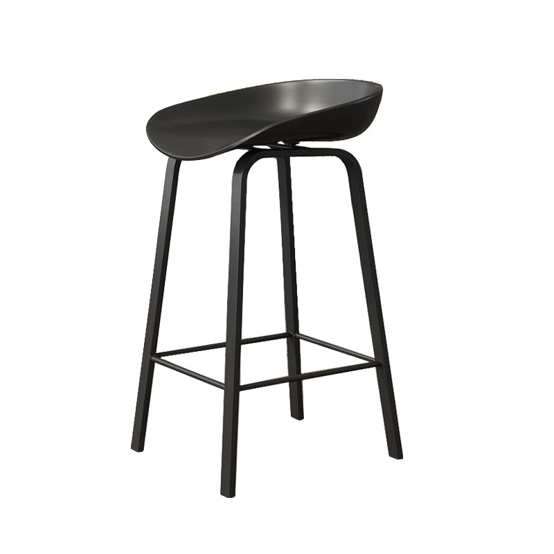 Indoor Contemporary Plastic Bucket Seat Bar Stool with Footrest Clearhalo 'Bar Furniture' 'Bar Stools' 'bar_stools' 'furn' 'furn_bar_stools' 'Furniture' 'Kitchen & Dining Furniture' 7883988