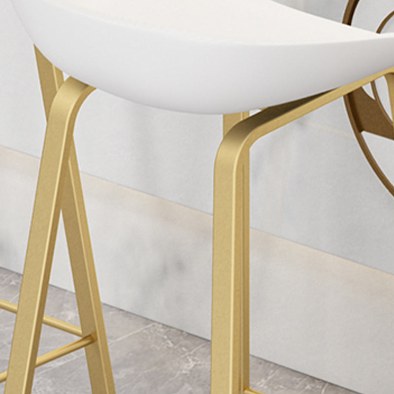 Indoor Contemporary Plastic Bucket Seat Bar Stool with Footrest Clearhalo 'Bar Furniture' 'Bar Stools' 'bar_stools' 'furn' 'furn_bar_stools' 'Furniture' 'Kitchen & Dining Furniture' 7883990