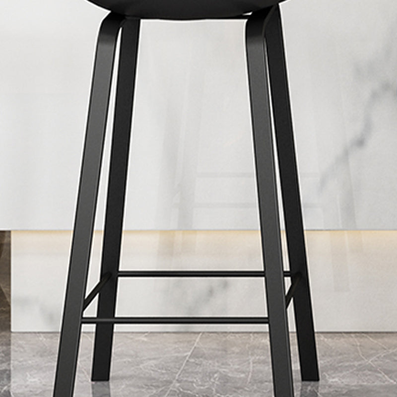 Indoor Contemporary Plastic Bucket Seat Bar Stool with Footrest Clearhalo 'Bar Furniture' 'Bar Stools' 'bar_stools' 'furn' 'furn_bar_stools' 'Furniture' 'Kitchen & Dining Furniture' 7883992