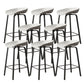 Indoor Contemporary Plastic Bucket Seat Bar Stool with Footrest Grey 8 Piece Set Clearhalo 'Bar Furniture' 'Bar Stools' 'bar_stools' 'furn' 'furn_bar_stools' 'Furniture' 'Kitchen & Dining Furniture' 7883998