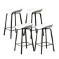 Indoor Contemporary Plastic Bucket Seat Bar Stool with Footrest White 4 Piece Set Clearhalo 'Bar Furniture' 'Bar Stools' 'bar_stools' 'furn' 'furn_bar_stools' 'Furniture' 'Kitchen & Dining Furniture' 7884002