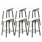 Indoor Contemporary Plastic Bucket Seat Bar Stool with Footrest White 6 Piece Set Clearhalo 'Bar Furniture' 'Bar Stools' 'bar_stools' 'furn' 'furn_bar_stools' 'Furniture' 'Kitchen & Dining Furniture' 7884003