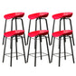 Indoor Contemporary Plastic Bucket Seat Bar Stool with Footrest Red 6 Piece Set Clearhalo 'Bar Furniture' 'Bar Stools' 'bar_stools' 'furn' 'furn_bar_stools' 'Furniture' 'Kitchen & Dining Furniture' 7884008