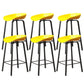 Indoor Contemporary Plastic Bucket Seat Bar Stool with Footrest Yellow 6 Piece Set Clearhalo 'Bar Furniture' 'Bar Stools' 'bar_stools' 'furn' 'furn_bar_stools' 'Furniture' 'Kitchen & Dining Furniture' 7884013