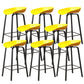 Indoor Contemporary Plastic Bucket Seat Bar Stool with Footrest Yellow 8 Piece Set Clearhalo 'Bar Furniture' 'Bar Stools' 'bar_stools' 'furn' 'furn_bar_stools' 'Furniture' 'Kitchen & Dining Furniture' 7884014