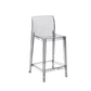 Contemporary Plastic Low Back Indoor Bar Stool with Footrest
