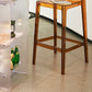 Contemporary Plastic Low Back Indoor Bar Stool with Footrest