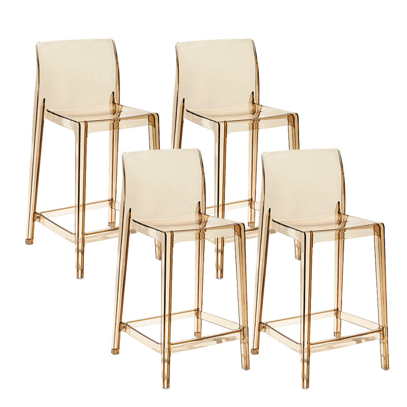 フットレストを備えた現代のプラスチックの腰部の屋内バースツール