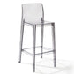 Contemporary Plastic Low Back Indoor Bar Stool with Footrest