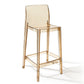 Contemporary Plastic Low Back Indoor Bar Stool with Footrest