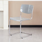 Modern Dining Room Open Back Silver Leg Armless Dining Chair Grey 1 Piece Clearhalo 'Dining Chairs' 'Dining Tables & Seating' 'dining_chair' 'furn' 'furn_dining_chair' 'Furniture' 'Kitchen & Dining Furniture' 7885277