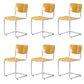 Modern Dining Room Open Back Silver Leg Armless Dining Chair Yellow 6 Piece Set Clearhalo 'Dining Chairs' 'Dining Tables & Seating' 'dining_chair' 'furn' 'furn_dining_chair' 'Furniture' 'Kitchen & Dining Furniture' 7885293