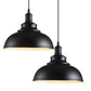 Factory Cylinder/Dome Pendant Lamp 1-Light Ceramic Hanging Light Kit in Black for Dining Room Clearhalo 'Art Deco Pendants' 'Cast Iron' 'Ceiling Lights' 'Ceramic' 'Crystal' 'Industrial Pendants' 'Industrial' 'Metal' 'Middle Century Pendants' 'Pendant Lights' 'Pendants' 'Tiffany' Lighting' 90ok