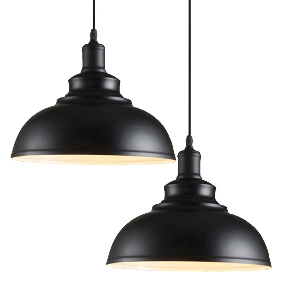 Factory Cylinder/Dome Pendant Lamp 1-Light Ceramic Hanging Light Kit in Black for Dining Room Black Dome Clearhalo 'Art Deco Pendants' 'Cast Iron' 'Ceiling Lights' 'Ceramic' 'Crystal' 'Industrial Pendants' 'Industrial' 'Metal' 'Middle Century Pendants' 'Pendant Lights' 'Pendants' 'Tiffany' Lighting' 90ok_4bb3db91-2108-4297-ae01-50d92316d505