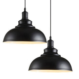 Factory Cylinder/Dome Pendant Lamp 1-Light Ceramic Hanging Light Kit in Black for Dining Room Black Dome Clearhalo 'Art Deco Pendants' 'Cast Iron' 'Ceiling Lights' 'Ceramic' 'Crystal' 'Industrial Pendants' 'Industrial' 'Metal' 'Middle Century Pendants' 'Pendant Lights' 'Pendants' 'Tiffany' Lighting' 90ok_4bb3db91-2108-4297-ae01-50d92316d505