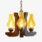 Vase Kitchen Chandelier Pendant Light Vintage Amber Crackle Glass 4 Lights Bronze Drop Lamp Clearhalo 'Ceiling Lights' 'Chandeliers' 'Glass shade' 'Glass' 'Industrial Chandeliers' 'Industrial' 'Middle Century Chandeliers' 'Tiffany' Lighting' 9706413617_132011396