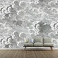 Minimalist Cloud Wall Mural in Grey Living Room Wall Covering, Personalized Size Available Grey Clearhalo 'Modern' 'Wall Decor' 'Wall Mural' 'wall_mural_modern' wall_mural 977799_aaac3f2d-f8eb-4ea2-8892-2d197770be3e