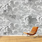 Minimalist Cloud Wall Mural in Grey Living Room Wall Covering, Personalized Size Available Clearhalo 'Modern' 'Wall Decor' 'Wall Mural' 'wall_mural_modern' wall_mural 977800_466dadf1-721f-46f0-ac58-fd304f6393dc