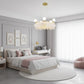 Feather Crown Suspension Lighting Nordic Gold and White Chandelier for Girls Room Clearhalo 'Ceiling Lights' 'Chandeliers' 'Modern Chandeliers' 'Modern' Lighting' IMG-0071