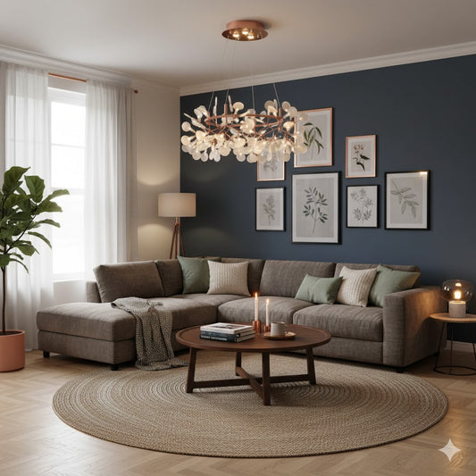 Designer Heracleum Chandelier Acrylic Living Room LED Pendant Light Fixture in Bronze Clearhalo 'Ceiling Lights' 'Chandeliers' 'Modern Chandeliers' 'Modern' Lighting' IMG-9828