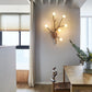 Wooden Brown Wall Mount Light Twig 3/4 Heads Farmhouse Wall Sconce Lighting with Bubble Clear Glass Shade Clearhalo 'Industrial wall lights' 'Industrial' 'Middle century wall lights' 'Rustic wall lights' 'Tiffany' 'Wall Lamps & Sconces' 'Wall Lights' Lighting' O1CN01CE5X9j1MHMrbG1Xh6__2212846211409-0-cib