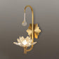 1 Bulb Bedroom Wall Sconce Fixture Modernist Style Brass Finish Wall Lamp with Lotus Clear Crystal Shade Clearhalo 'Modern wall lights' 'Modern' 'Wall Lamps & Sconces' 'Wall Lights' Lighting' O1CN01CJDhWj1aHHUwcETo4__2215068123304-0-cib