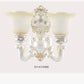 White-Gold Floral Wall Lamp Kit Retro Style Frosted Glass 1/2-Head Living Room Sconce Light Clearhalo 'Wall Lamps & Sconces' 'Wall Lights' Lighting' O1CN01EYsdx427bKBw8T6OM__2201242467815-0-cib