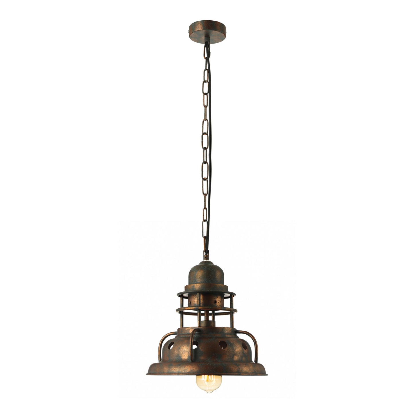 1 Light Truncated Shade Pendant Light Industrial Painted Oxidized Copper Metal Hanging Lamp Bronze Clearhalo 'Art Deco Pendants' 'Cast Iron' 'Ceiling Lights' 'Ceramic' 'Crystal' 'Industrial Pendants' 'Industrial' 'Metal' 'Middle Century Pendants' 'Pendant Lights' 'Pendants' 'Tiffany' Lighting' O1CN01XQuAY51kwB5dQVHHt__2217551744747-0-cib
