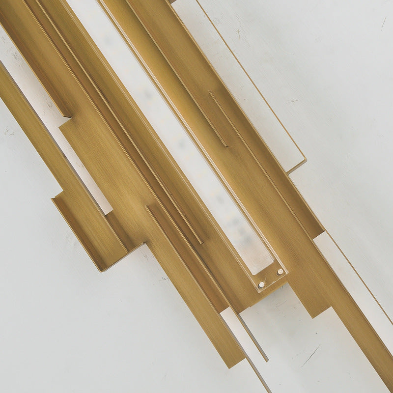 Metal Geometric Wall Mount Lighting Minimalism LED Gold Wall Light Sconce for Living Room Clearhalo 'Cast Iron' 'Glass' 'Industrial' 'Modern wall lights' 'Modern' 'Tiffany' 'Traditional wall lights' 'Wall Lamps & Sconces' 'Wall Lights' Lighting' O1CN01jQEazb1xCSL4IqZkA__2212956036407-0-cib