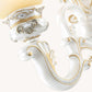 White-Gold Floral Wall Lamp Kit Retro Style Frosted Glass 1/2-Head Living Room Sconce Light Clearhalo 'Wall Lamps & Sconces' 'Wall Lights' Lighting' O1CN01yGCbvi27bJwxTxbyZ__2201242467815-0-cib