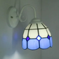 Industrial Vintage Gooseneck Wall Light Stained Glass 1 Light Wall Sconce Lighting in Clear/Blue Clearhalo 'Industrial' 'Middle century wall lights' 'Tiffany wall lights' 'Tiffany' 'Wall Lamps & Sconces' 'Wall Lights' Lighting' ScreenShot_2026-01-06_145711_372
